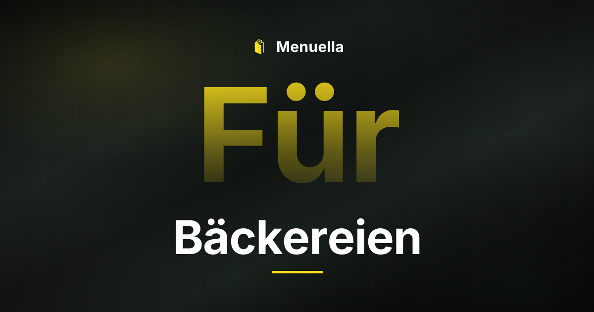Menuella für Bäckereien