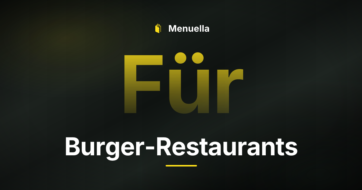 Menuella für Burger-Restaurants