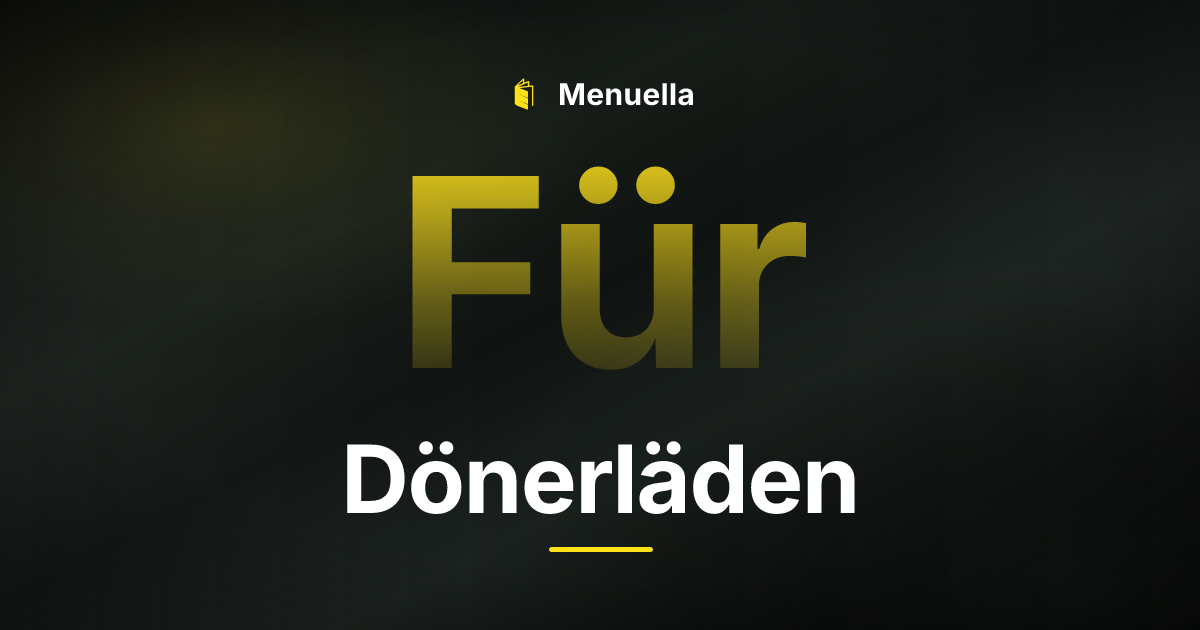 Menuella für Dönerläden