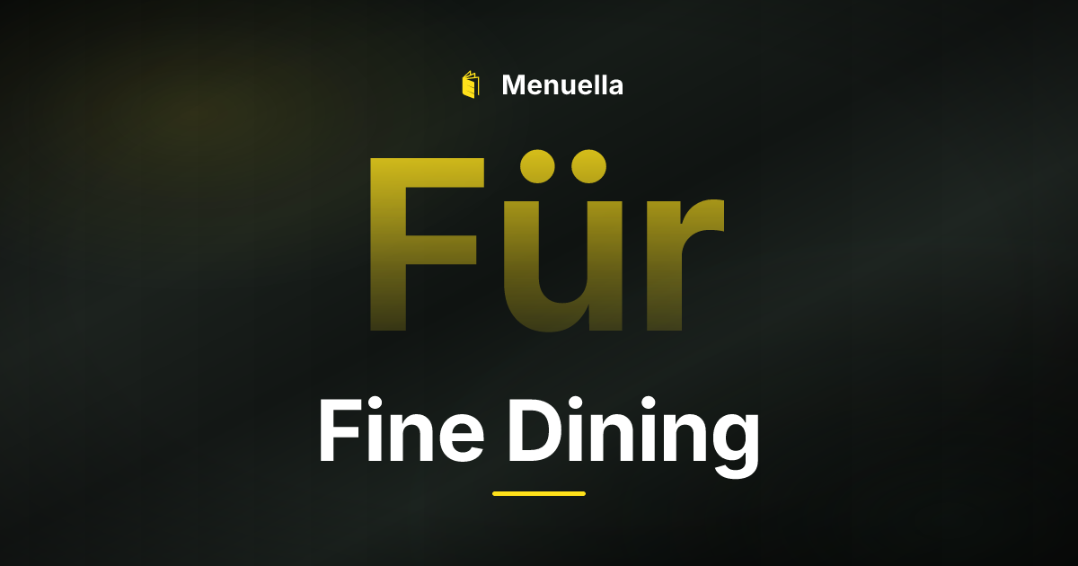 Menuella für Fine Dining