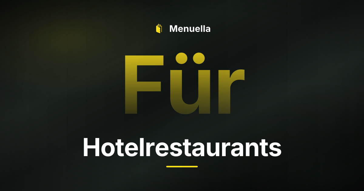 Menuella für Hotelrestaurants