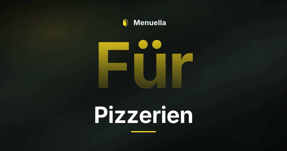 Menuella für Pizzerien