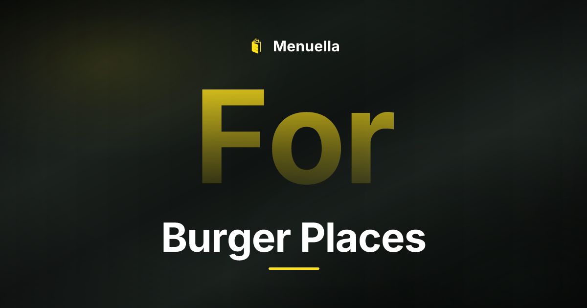 Menuella für Burger Places