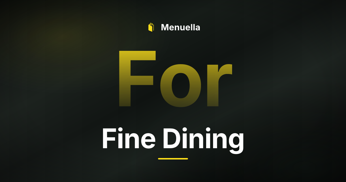 Menuella für Fine Dining