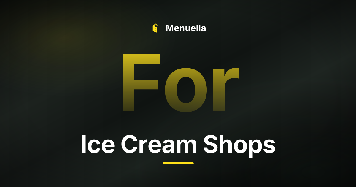 Menuella für Ice Cream Shops
