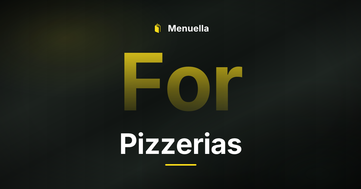 Menuella für Pizzerias