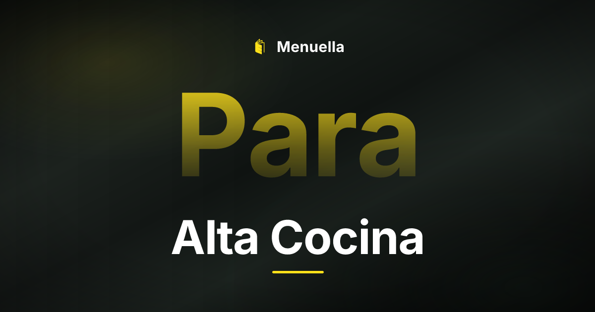 Menuella für Alta Cocina