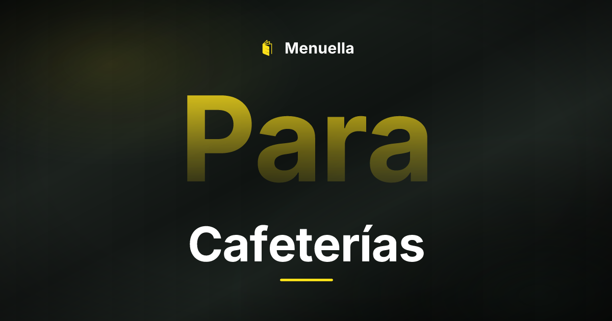 Menuella für Cafeterías