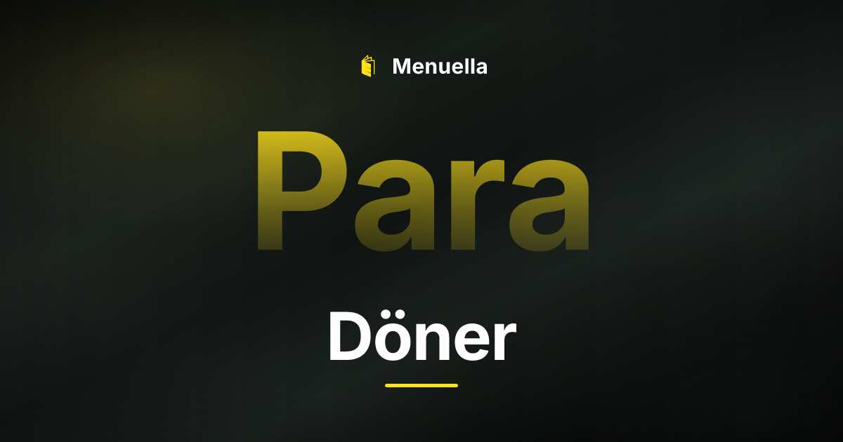 Menuella für Döner