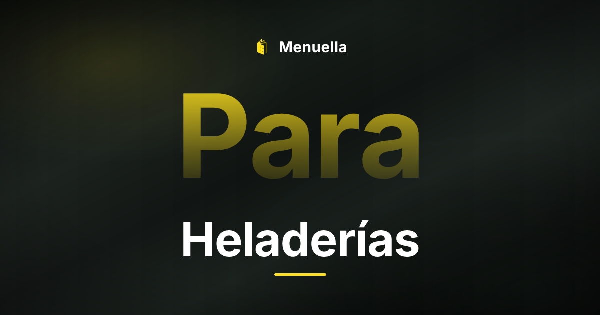 Menuella für Heladerías