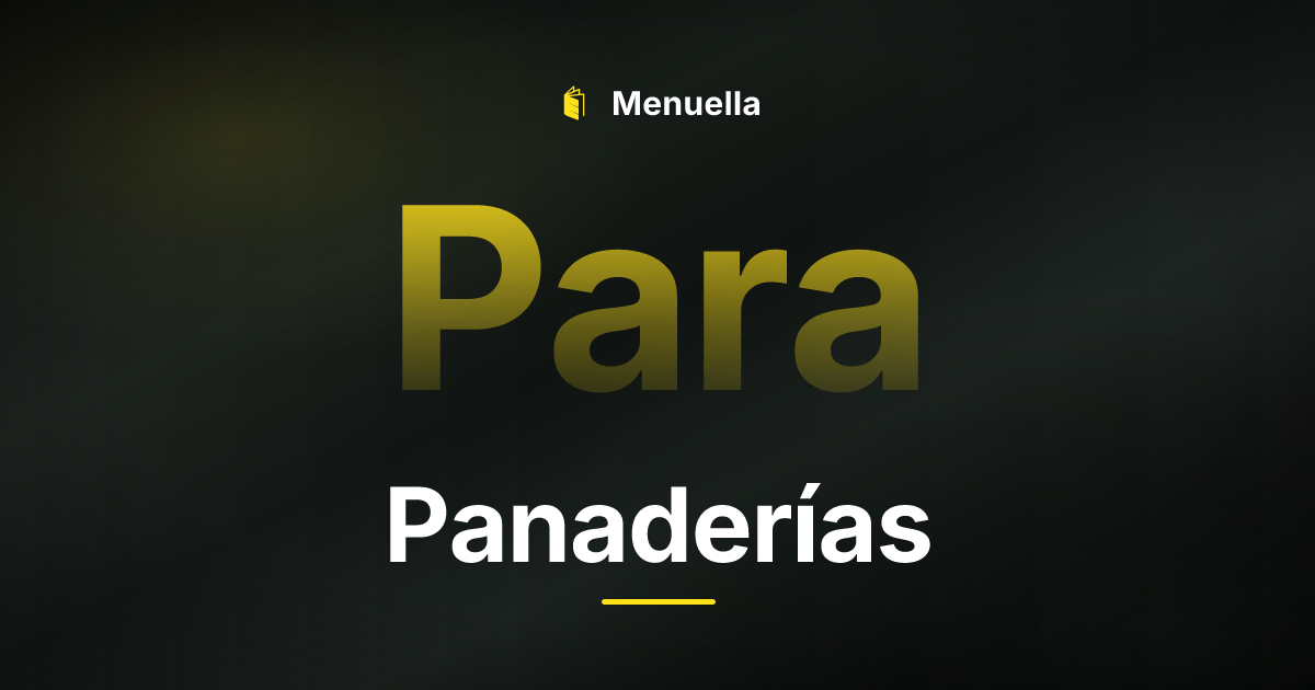 Menuella für Panaderías
