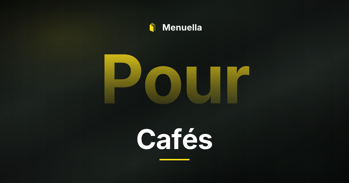 Menuella für Cafés