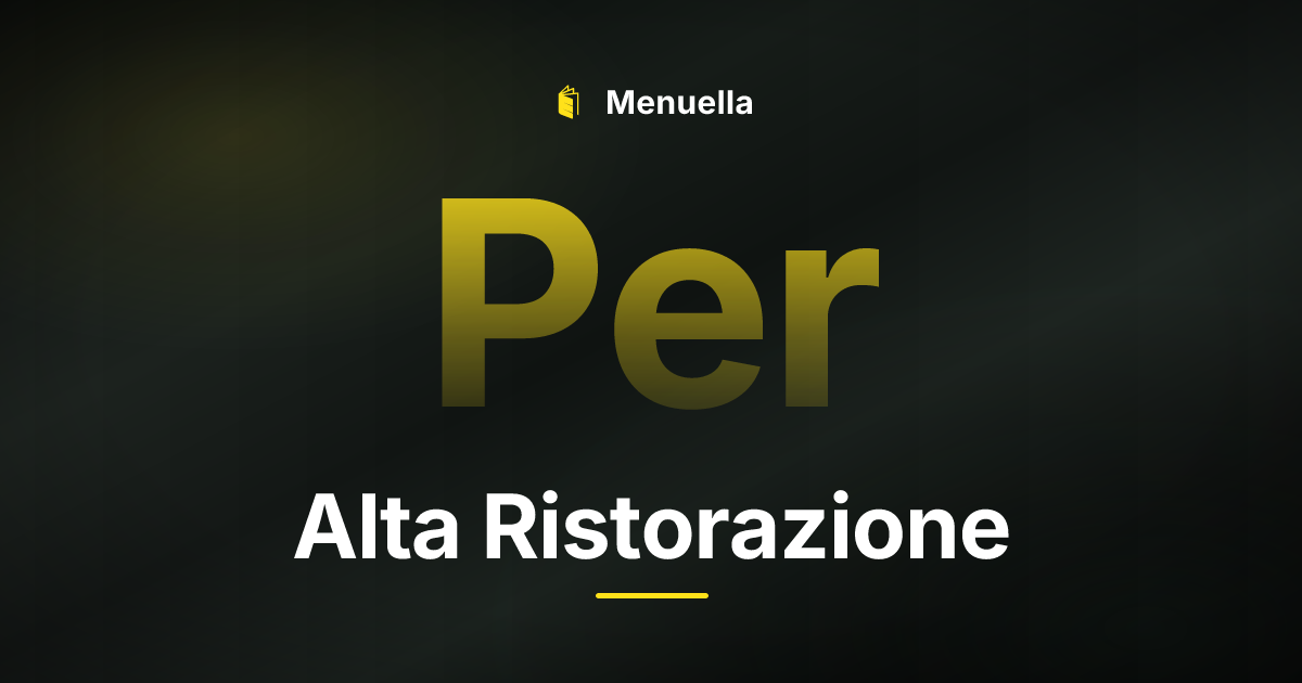 Menuella für Alta Ristorazione