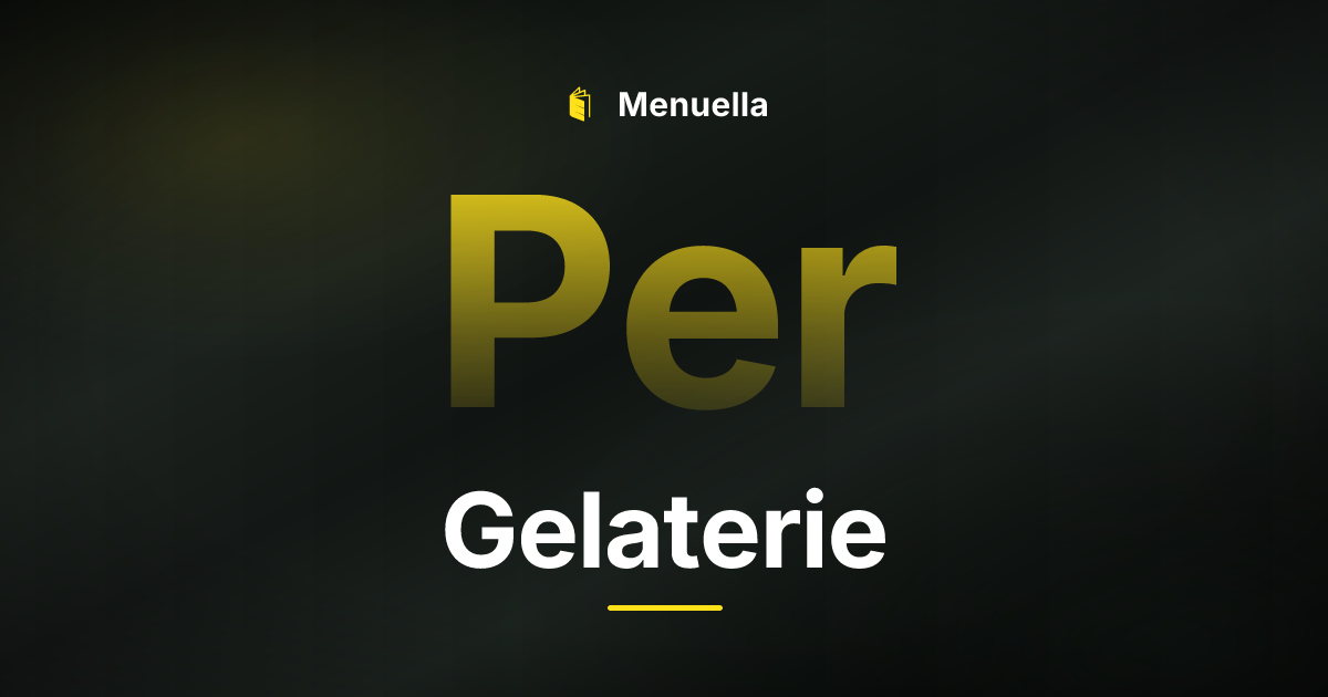 Menuella für Gelaterie