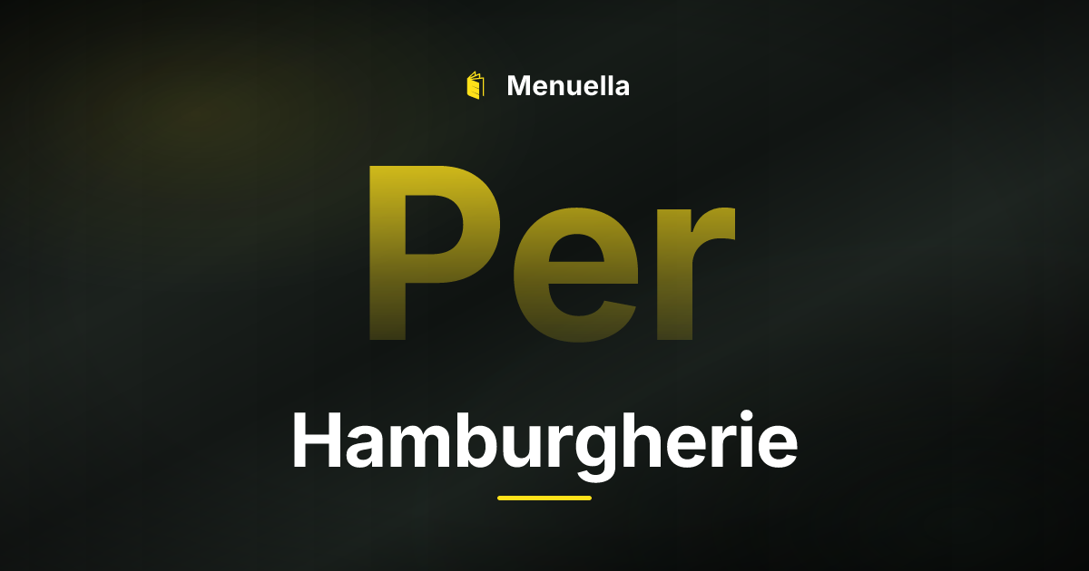 Menuella für Hamburgherie
