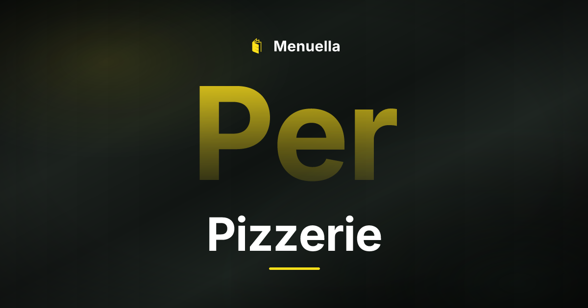 Menuella für Pizzerie