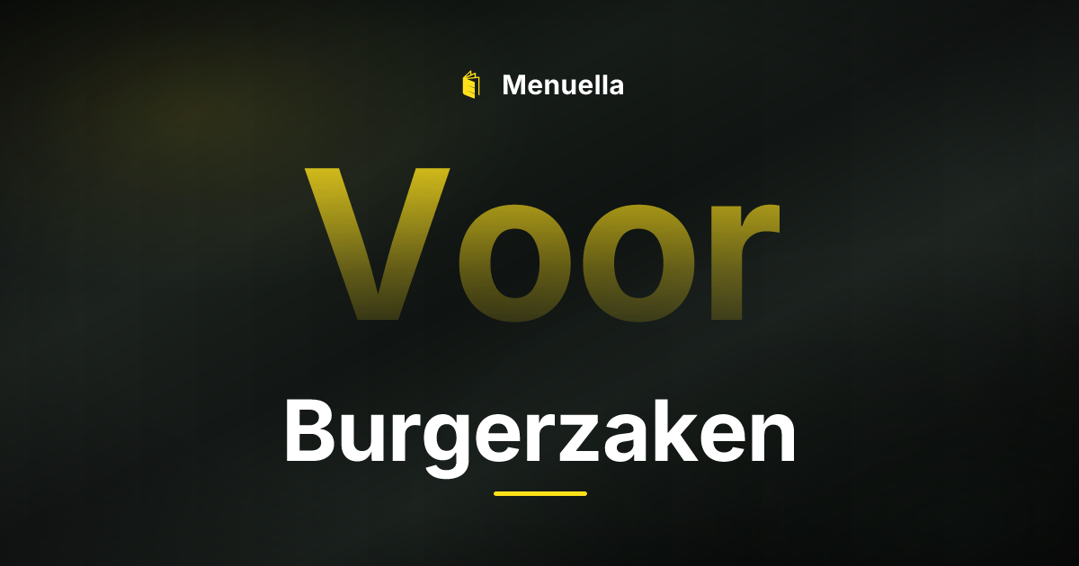 Menuella für Burgerzaken