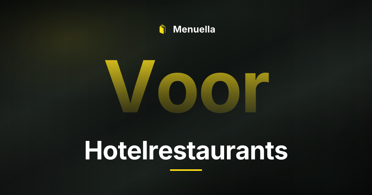 Menuella für Hotelrestaurants