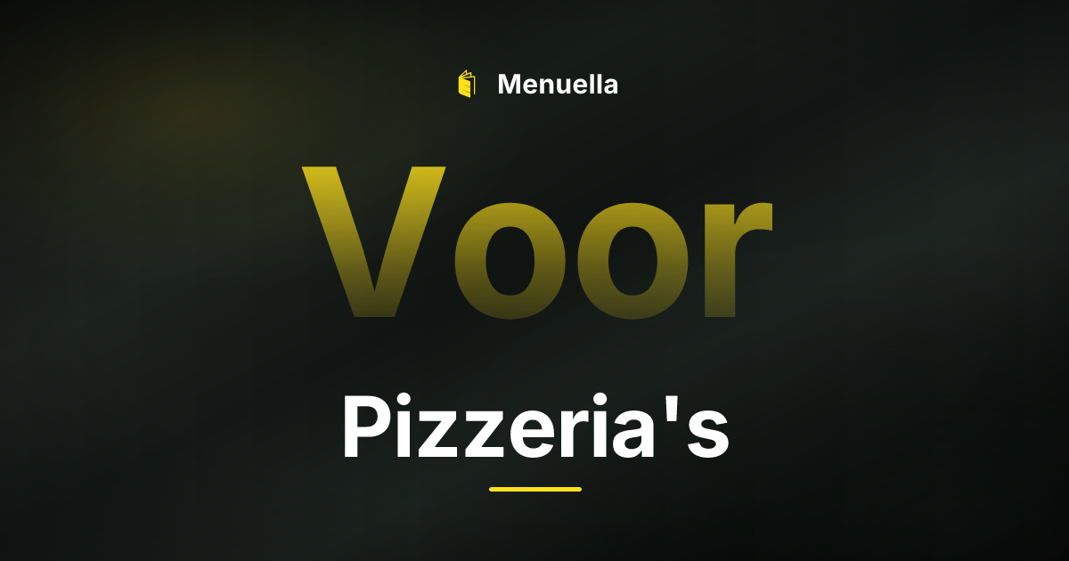 Menuella für Pizzeria's