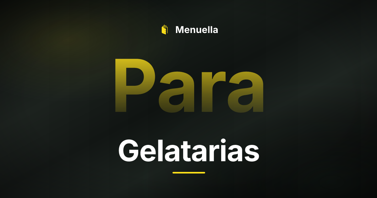 Menuella für Gelatarias
