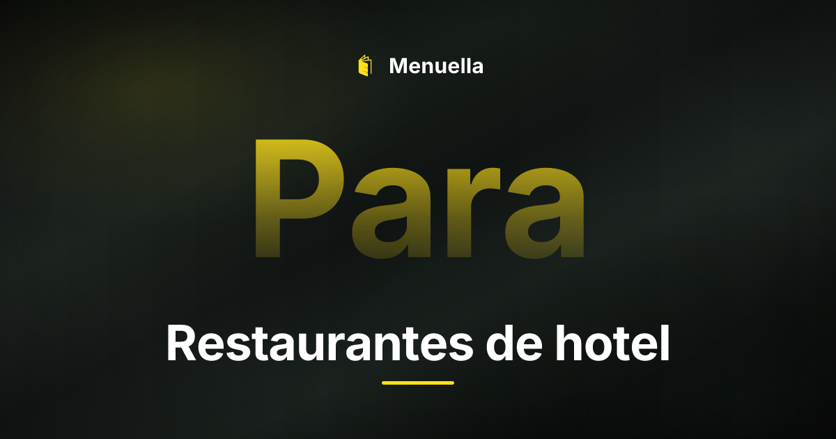 Menuella für Restaurantes de hotel