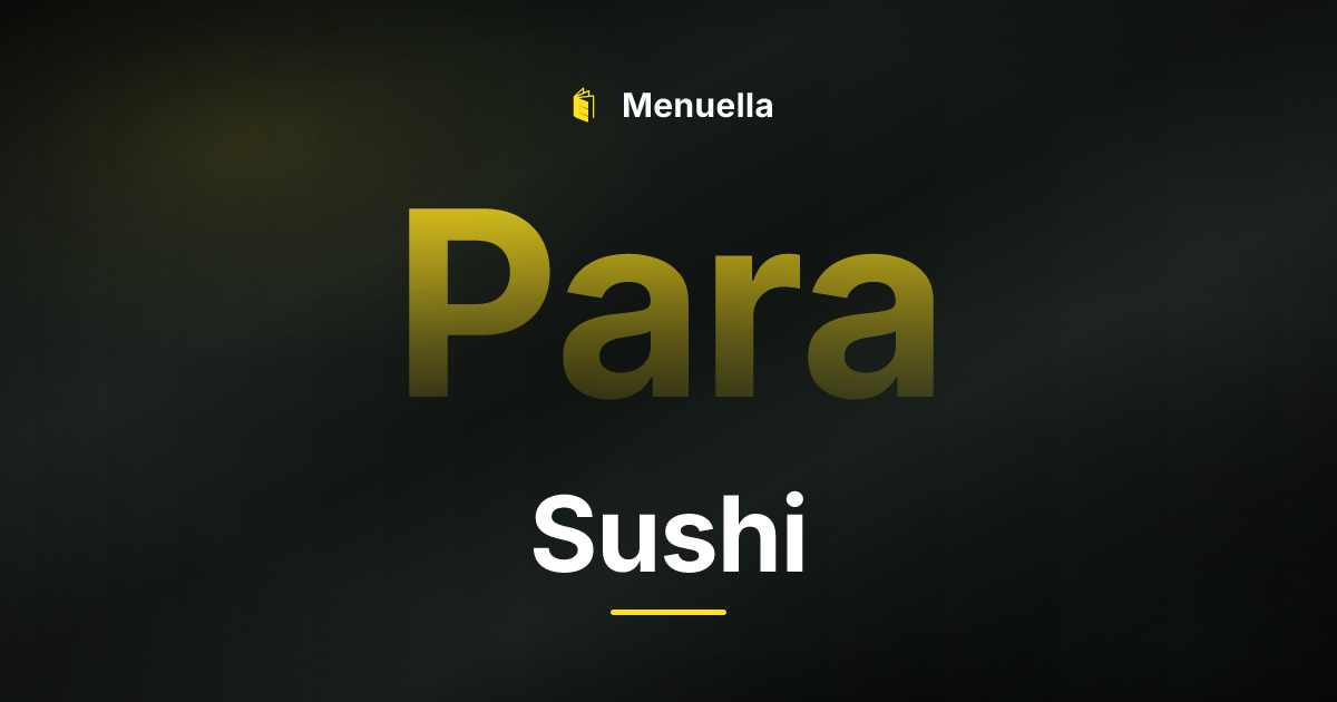 Menuella für Sushi
