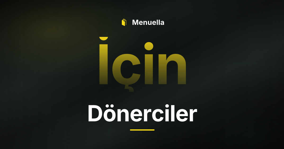 Menuella für Dönerciler