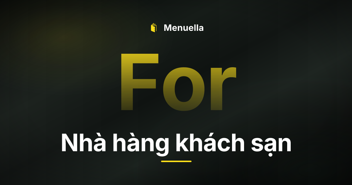 Menuella für Nhà hàng khách sạn
