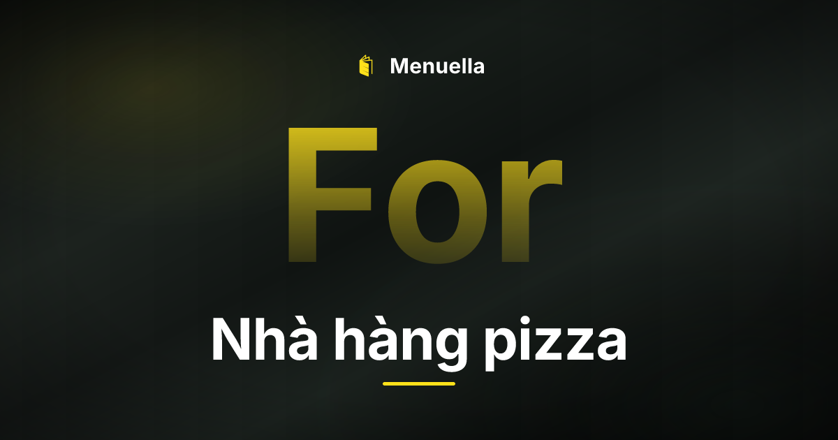 Menuella für Nhà hàng pizza