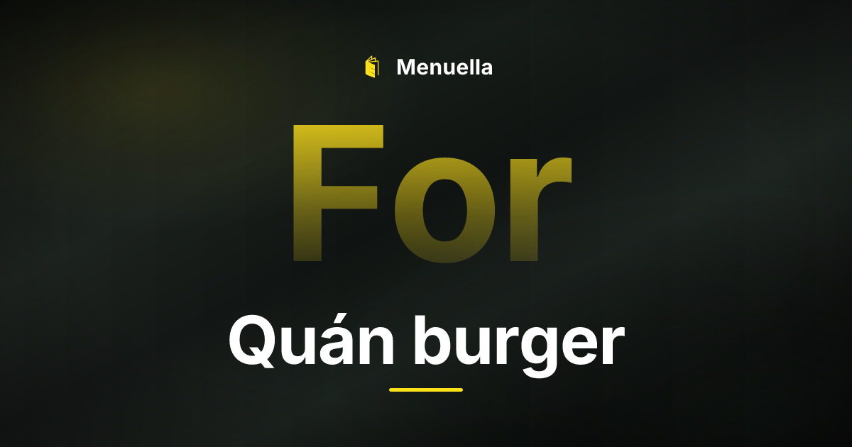 Menuella für Quán burger