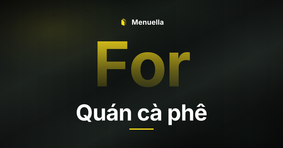 Menuella für Quán cà phê