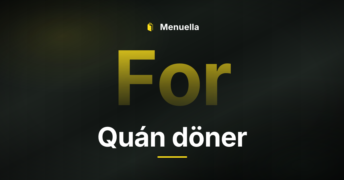 Menuella für Quán döner